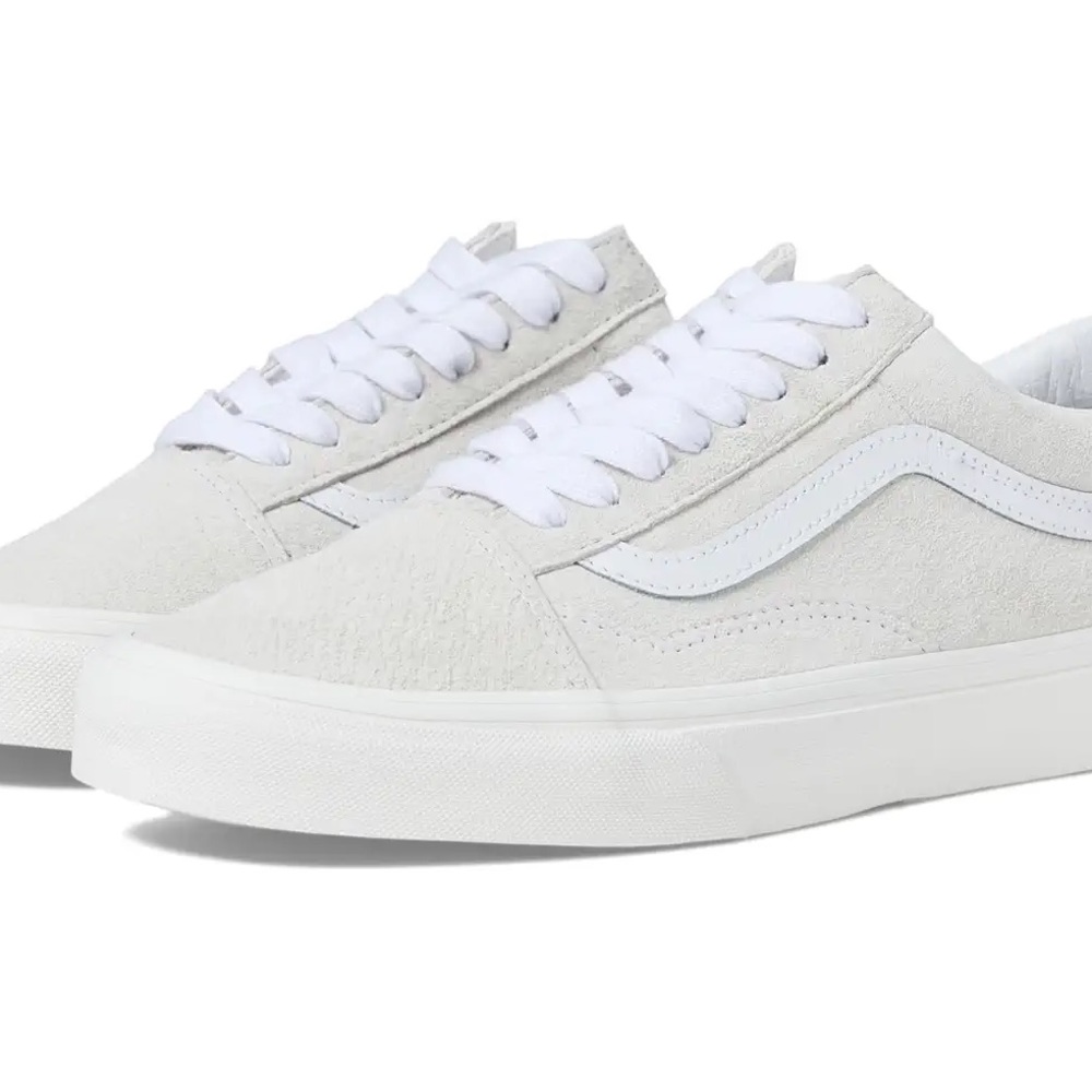 White Suede Vans Old Skool 8.5M